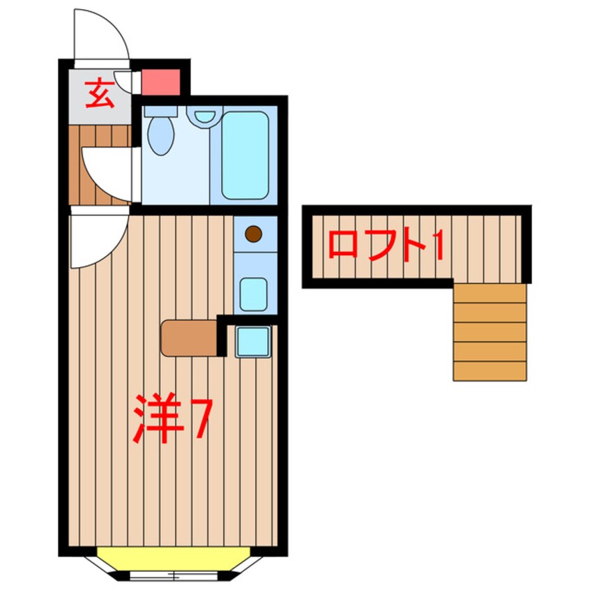 間取図 東葉高速鉄道/北習志野駅 徒歩9分 1階 築36年