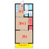 パールハイツⅡ 2Kの間取り
