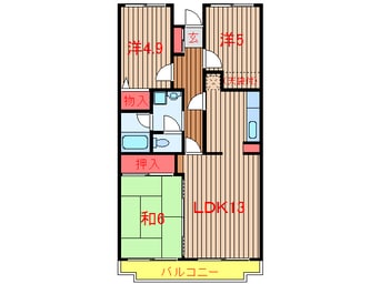 間取図 グレイスコート(薬円台1)