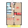 三愛ハイツ 2DKの間取り