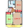 サンルミエール 2LDKの間取り