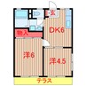 カーサ　フローレスⅡ 2DKの間取り