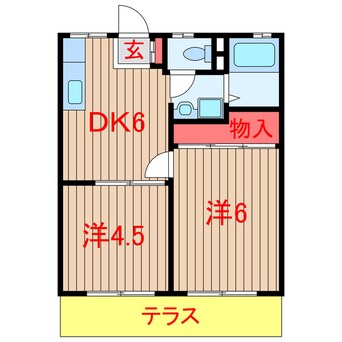 間取図 カーサ　フローレスⅡ