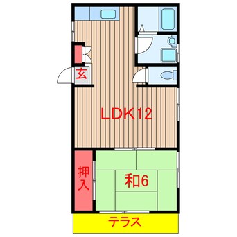 間取図 東葉高速鉄道/飯山満駅 徒歩8分 1階 築31年