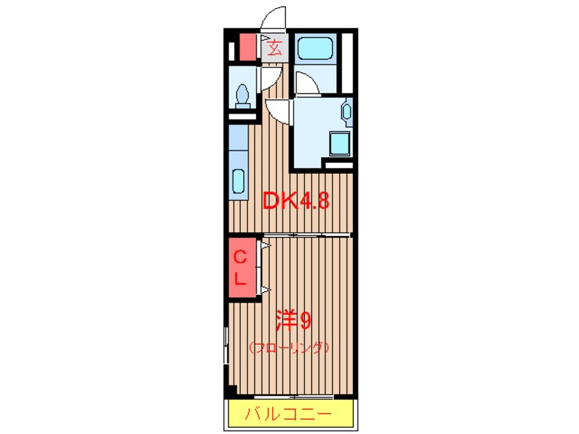 間取図 新京成電鉄新京成線/高根公団駅 徒歩8分 2階 築18年