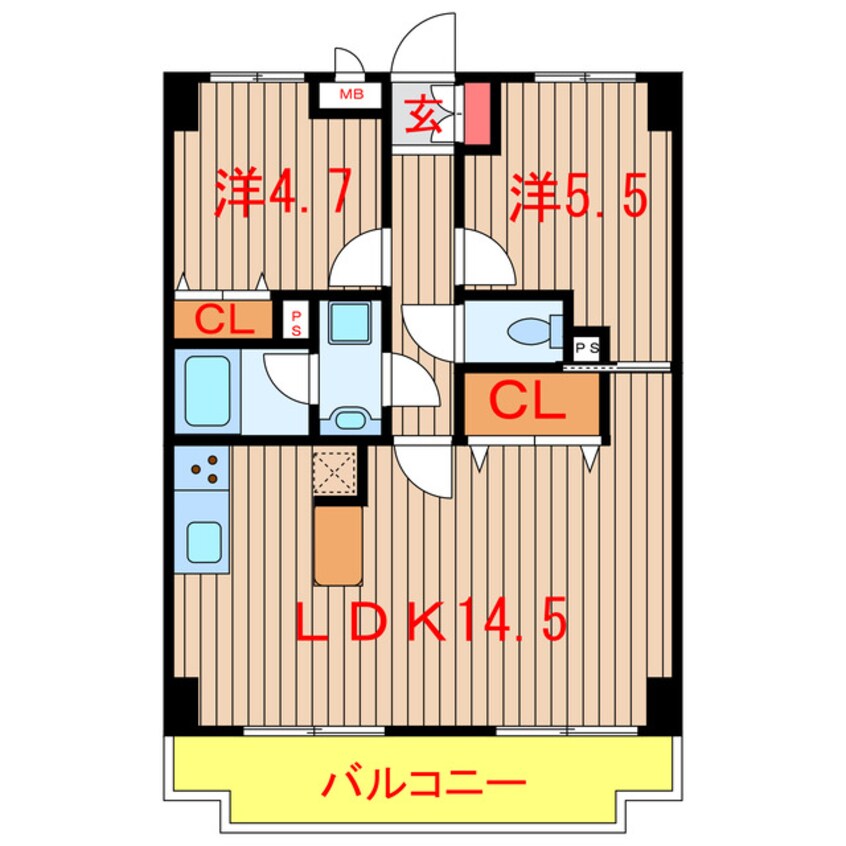 間取図 ラ・フォレ薬円台