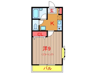 間取図 新京成電鉄新京成線/高根木戸駅 徒歩10分 1階 築22年