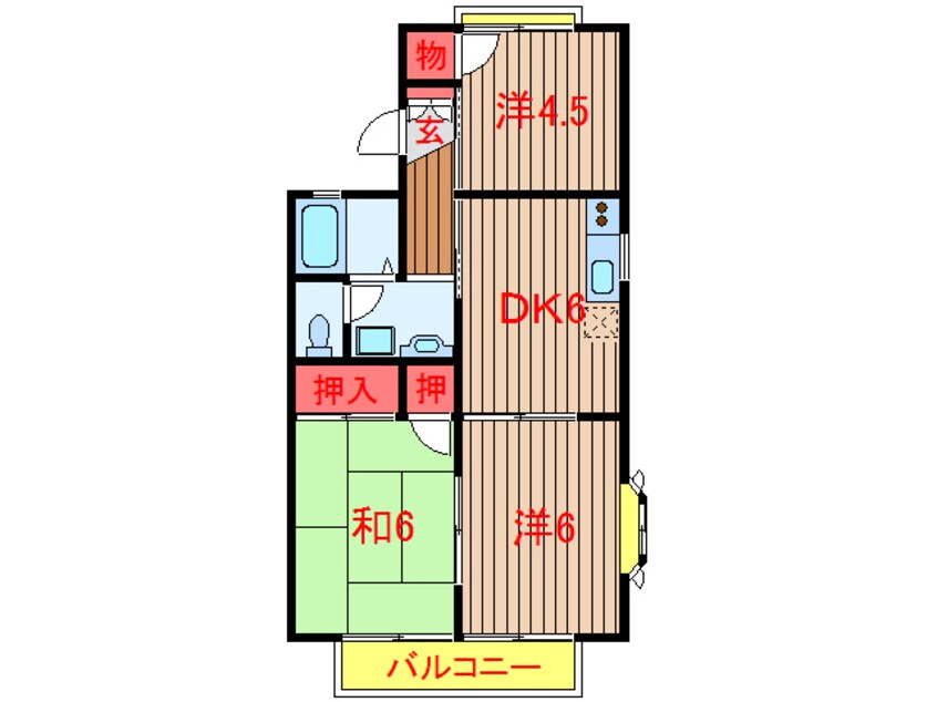 間取図 新京成電鉄新京成線/習志野駅 徒歩19分 2階 築29年