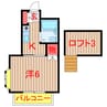 京成松戸線/高根公団駅 徒歩5分 2階 築33年 1Kの間取り