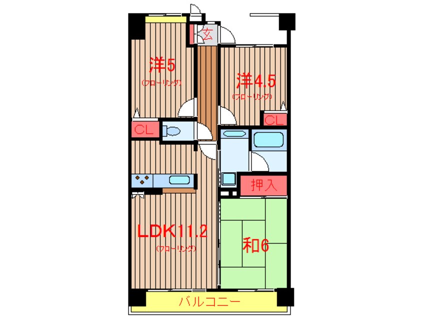 間取図 ラ・フォレ２１