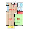 ハイツフォレスト 2DKの間取り