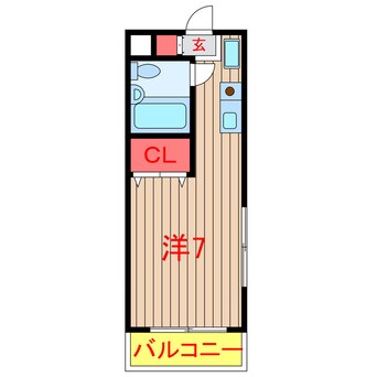 間取図 京成松戸線/習志野駅 徒歩13分 2階 築34年