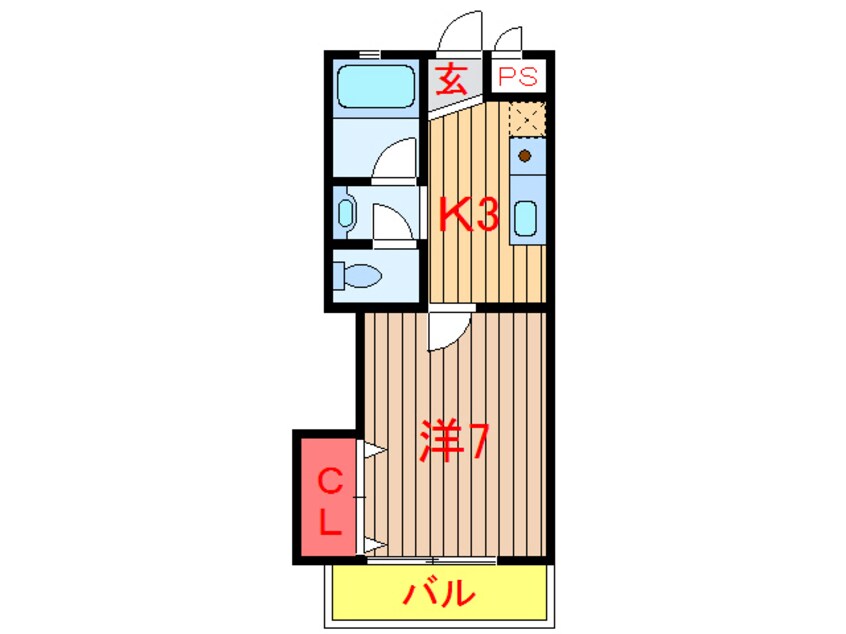 間取図 東葉高速鉄道/船橋日大前駅 徒歩18分 2階 築23年