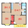 あすかヒルズ 3DKの間取り