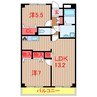 京成松戸線/鎌ケ谷大仏駅 徒歩1分 3階 築27年 2LDKの間取り