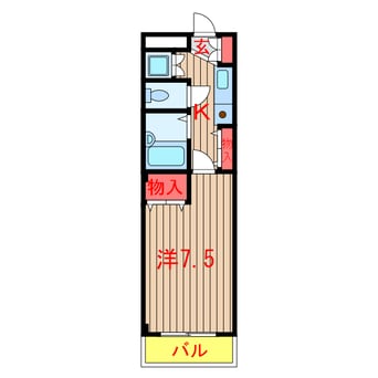 間取図 新京成電鉄新京成線/高根木戸駅 徒歩2分 2階 築30年