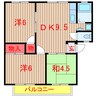 サンテーゼＡ 3DKの間取り