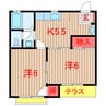 コーポ山口 2Kの間取り