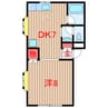 第二メゾンタケ 1DKの間取り