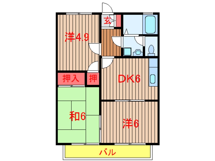 間取図 グレース田喜野井Ⅰ・Ⅱ・Ⅲ