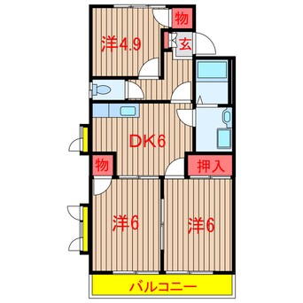 間取図 新京成電鉄新京成線/習志野駅 徒歩20分 2階 築30年