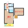京成松戸線/習志野駅 徒歩14分 2階 築38年 1Kの間取り