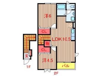 間取図 新京成電鉄新京成線/習志野駅 徒歩15分 2階 築22年