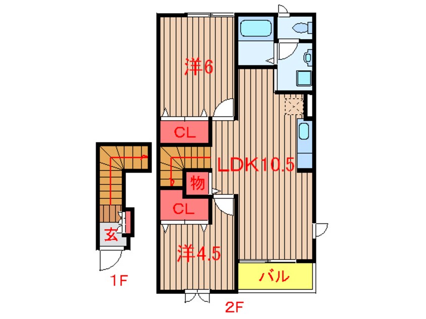 間取図 新京成電鉄新京成線/習志野駅 徒歩15分 2階 築22年