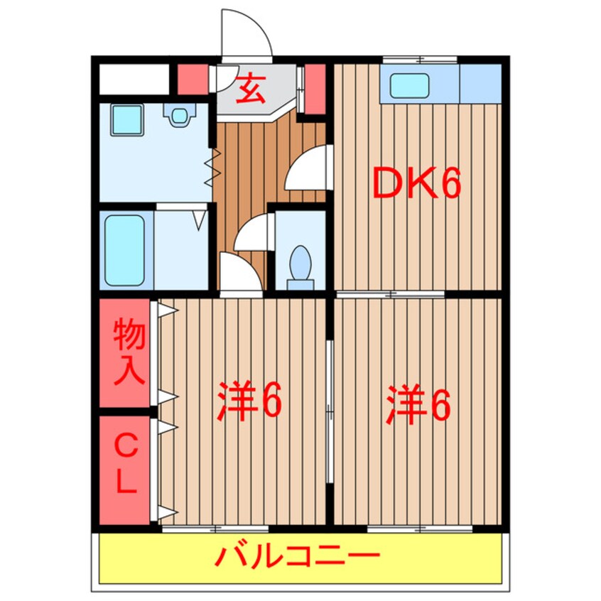 間取図 フラット習志野