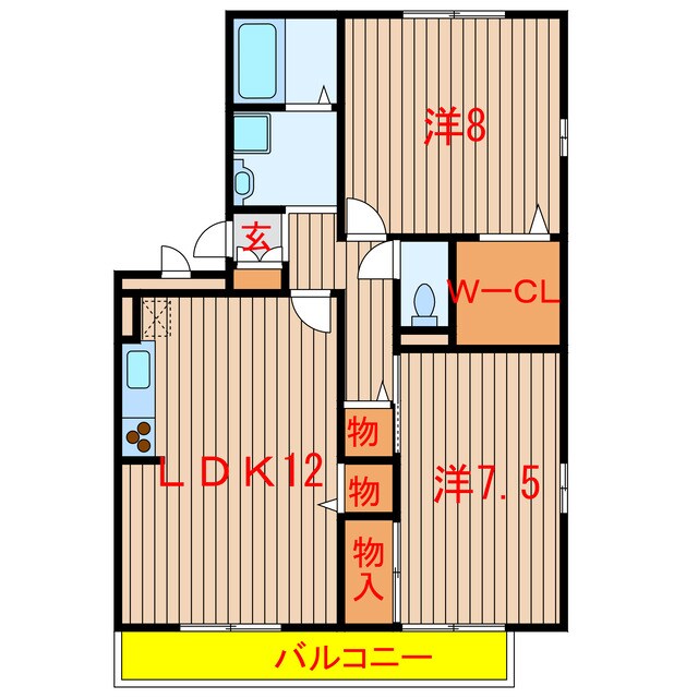 間取り図 新京成電鉄新京成線/滝不動駅 徒歩2分 1階 築24年