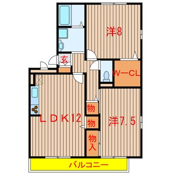 間取図 新京成電鉄新京成線/滝不動駅 徒歩2分 1階 築24年