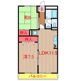 間取図 新京成電鉄新京成線/習志野駅 徒歩4分 1階 築29年