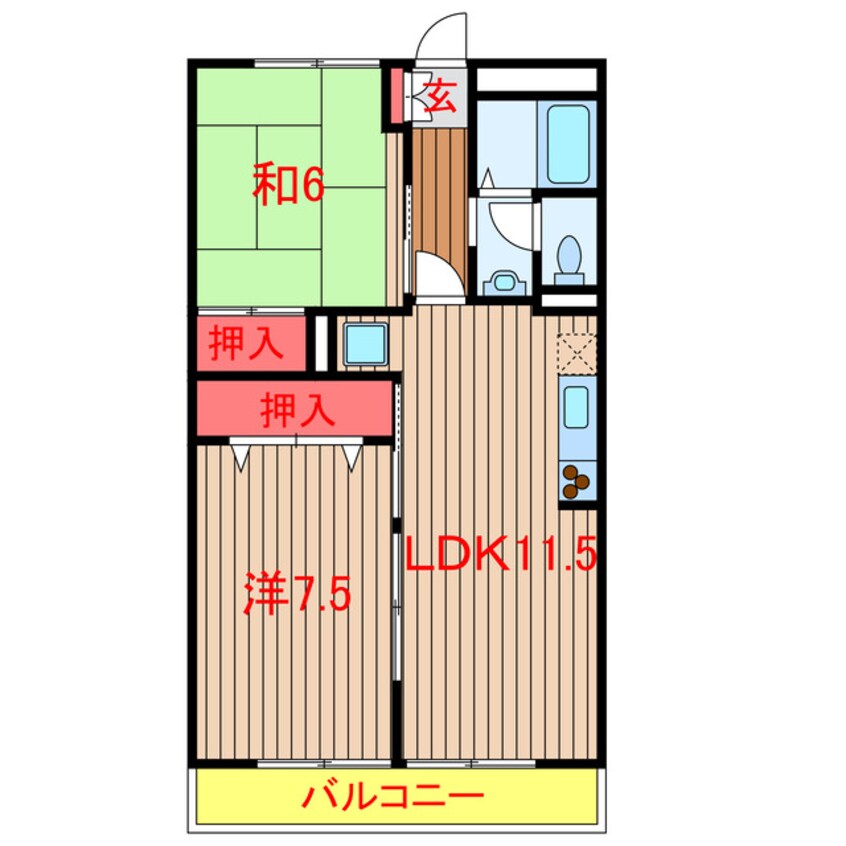 間取図 新京成電鉄新京成線/習志野駅 徒歩4分 1階 築29年