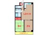 京成松戸線/習志野駅 徒歩12分 2階 築35年 2LDKの間取り