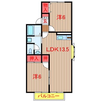 間取図 新京成電鉄新京成線/習志野駅 徒歩3分 2階 築29年