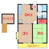 東葉高速鉄道/八千代緑が丘駅 徒歩15分 2階 築31年 2DKの間取り