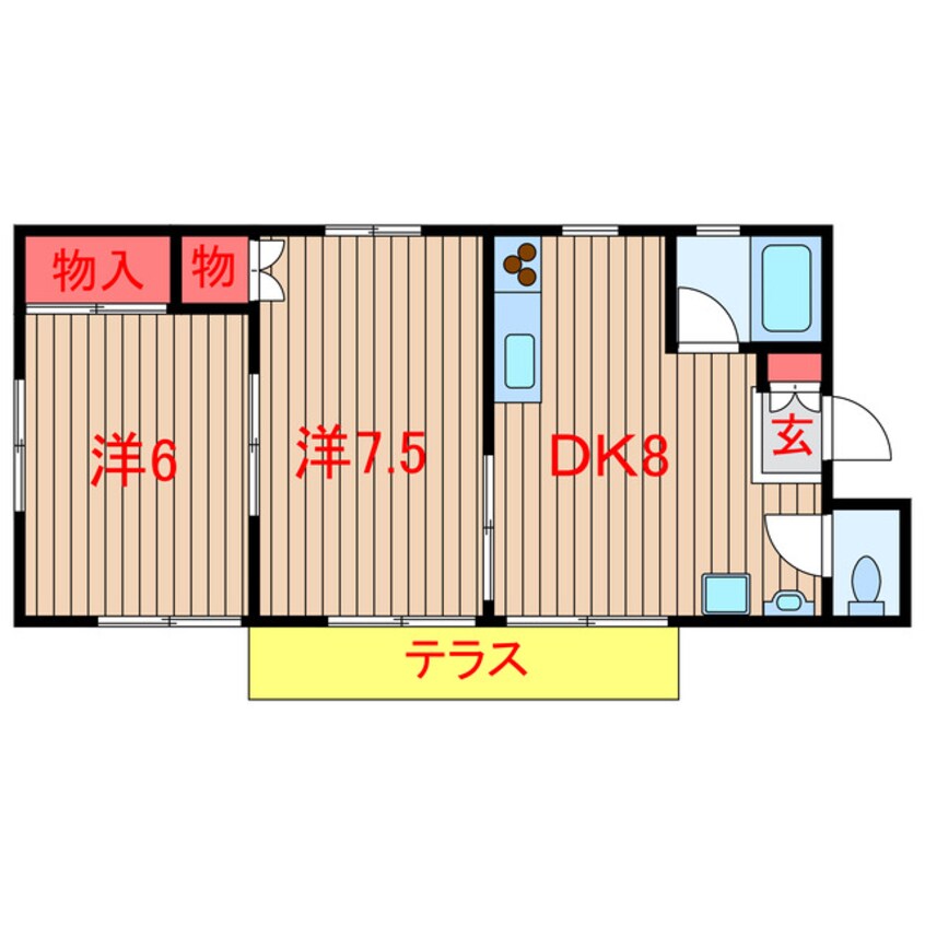 間取図 コーポきたなら