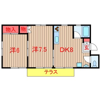 間取図 コーポきたなら