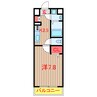 ヴィラ　ウィステリア 1Kの間取り