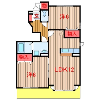 間取図 京成松戸線/薬園台駅 徒歩7分 1階 築22年