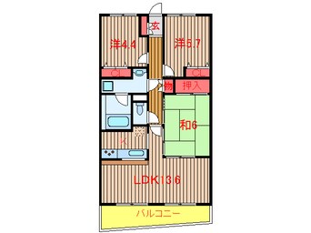 間取図 東葉高速鉄道/八千代緑が丘駅 徒歩7分 1階 築27年