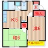 レーベン林 2Kの間取り