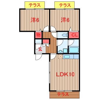 間取図 東葉高速鉄道/飯山満駅 徒歩12分 1階 築20年