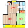 ハイツ安田 2DKの間取り
