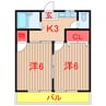 コンフィデンス江口 2Kの間取り