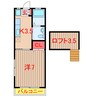 京成松戸線/習志野駅 徒歩3分 2階 築26年 1Kの間取り