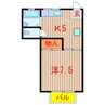 新京成電鉄新京成線/習志野駅 徒歩15分 2階 築37年 1Kの間取り