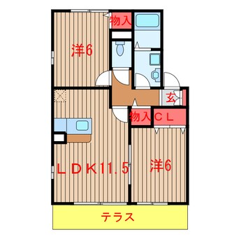 間取図 東葉高速鉄道/船橋日大前駅 徒歩7分 1階 築17年