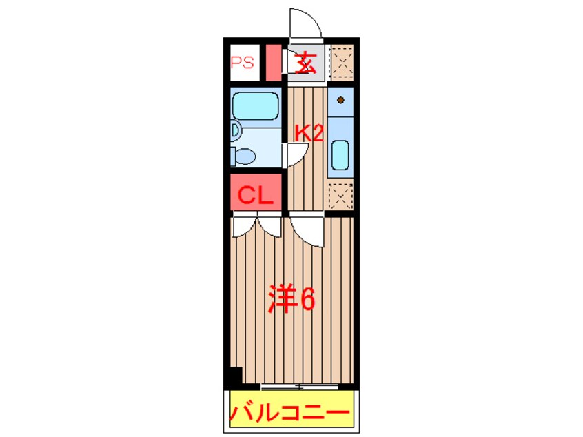 間取図 東葉高速鉄道/北習志野駅 徒歩19分 2階 築34年