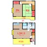 ハイム鴇崎 2LDKの間取り